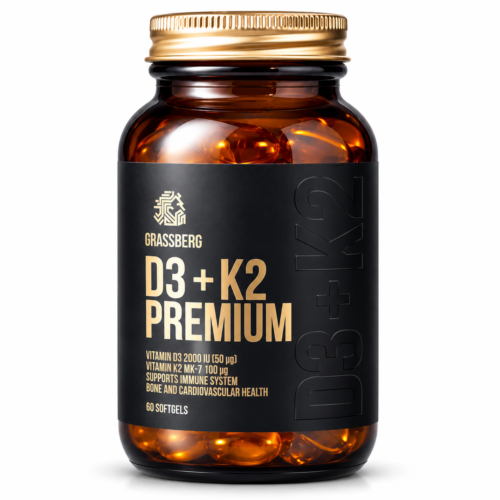 Vitamin D3 + K2 2000 IU Grassberg – 60 tablet
